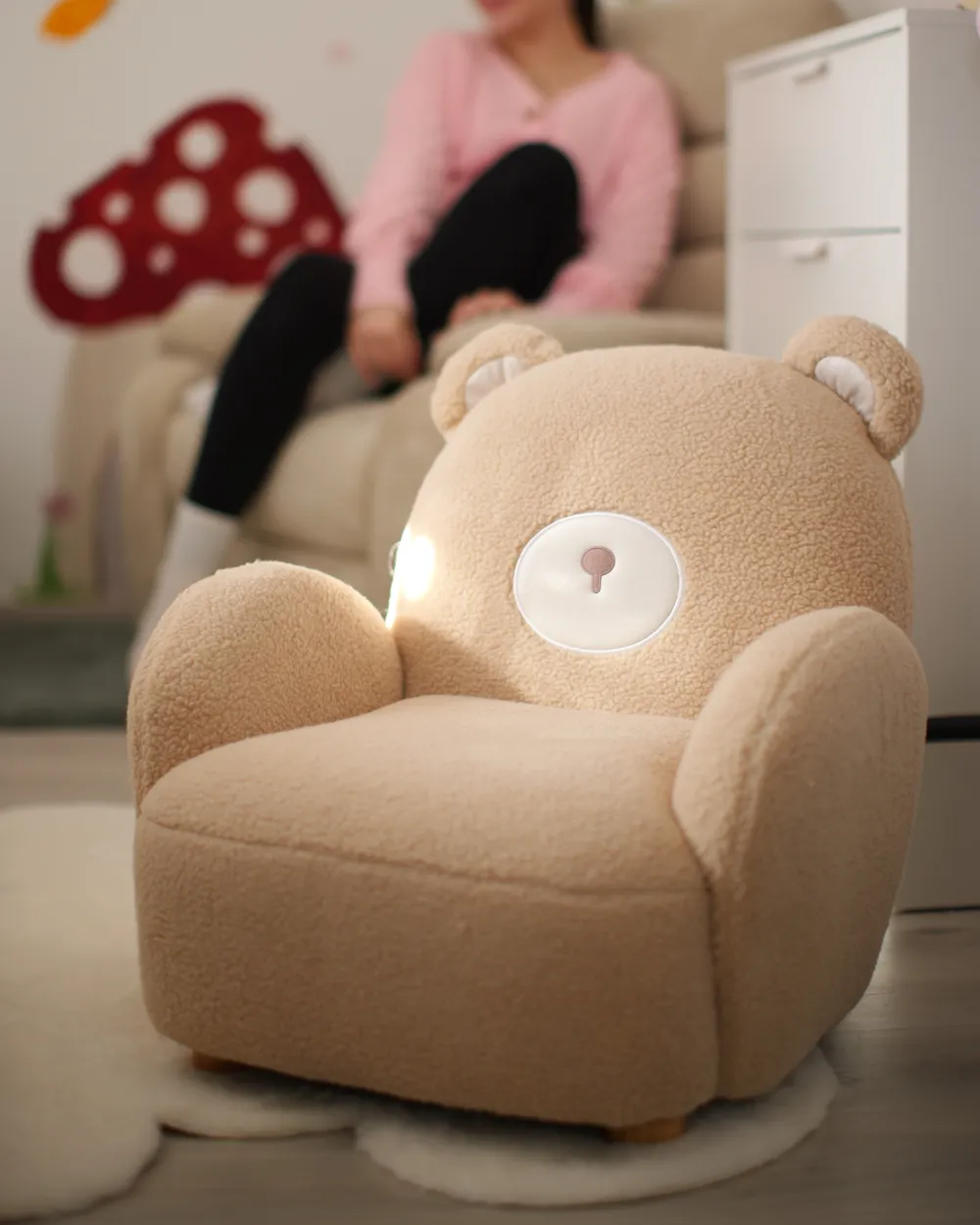 Barnfåtölj Nallebjörn BOO Bouclé Beige_1063554