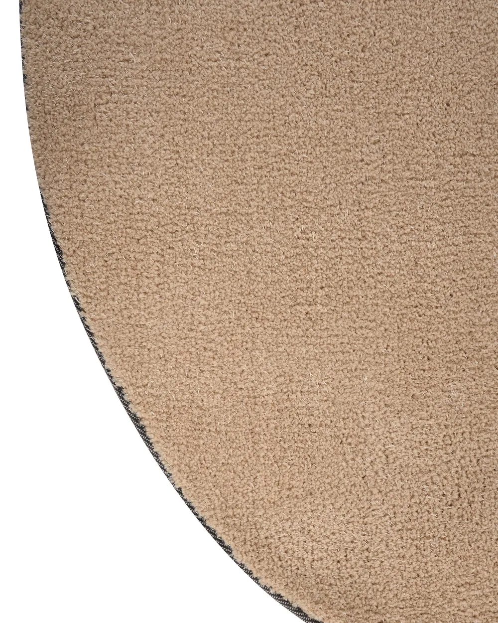 Shaggy Rug DEMRE Sand Beige ø 140 cm_1076927