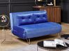 Sofa Bed 2 Seater VESTFOLD Velvet Navy Blue