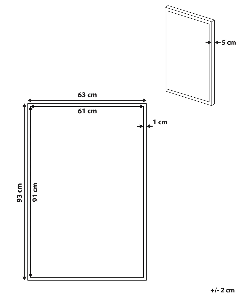 Tavla STATTE 63 x 93 cm Abstrakt motiv Svart_891200