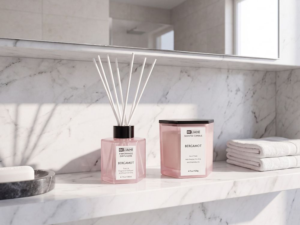 Scented Candle with Fragrance Reed Diffuser CLASSY TINT Soy Wax Fruity Notes