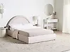Ottoman Bed MOUZON Fabric Light Beige 140 x 200 cm (EU Double)