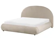 Ottoman Bed GRASSE Fabric Taupe 160 x 200 cm (EU King Size)_1056323