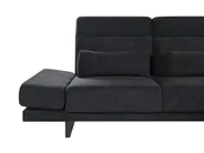 Corner Sofa 4 Seater IKAST Fabric Black Left Hand_959788