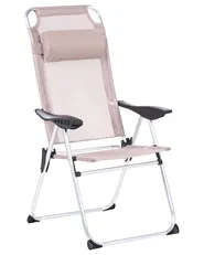 Set of 2 Garden Chairs ASINE Folding Metal Beige_1030645