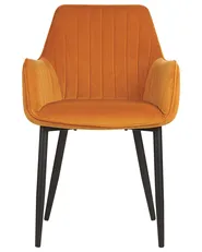 Set med 2 matstolar WELLSTON Sammet Orange_901855
