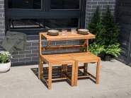 Puutarhapenkki ja bistrosetti muunneltava TUENNO Akaasia Ruskea_921514