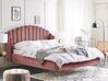 Bed Velvet AMBILLOU 160 x 200 cm (EU King Size) Pink