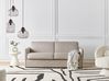 Sofa Bed 2 Seater ISHOJ Fabric Light Brown