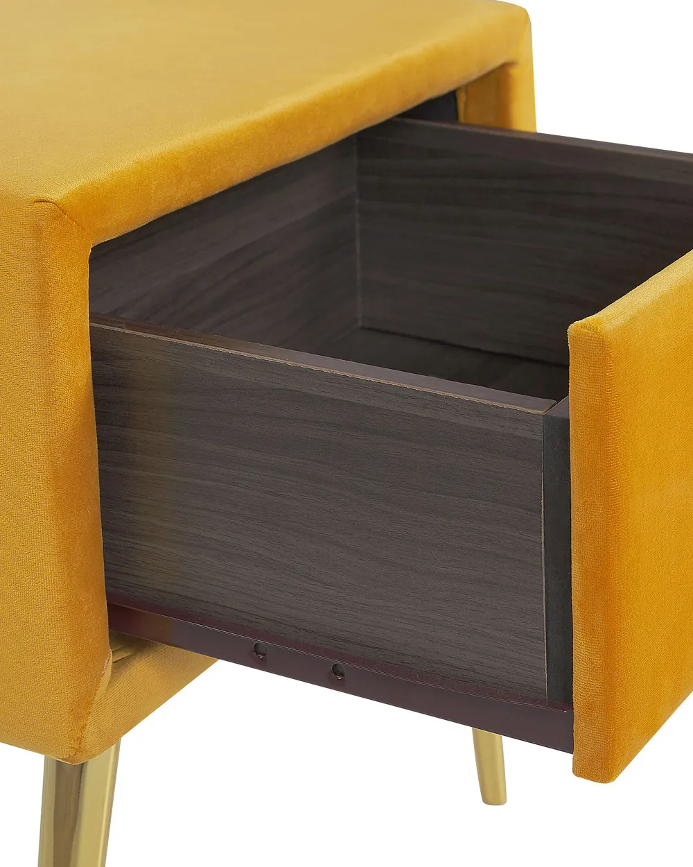 1 Drawer Bedside Table FLAYAT Velvet Mustard_767967