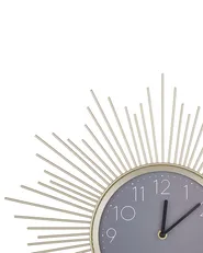 Wall Clock SOLURA 45 cm Metal Gold_790714