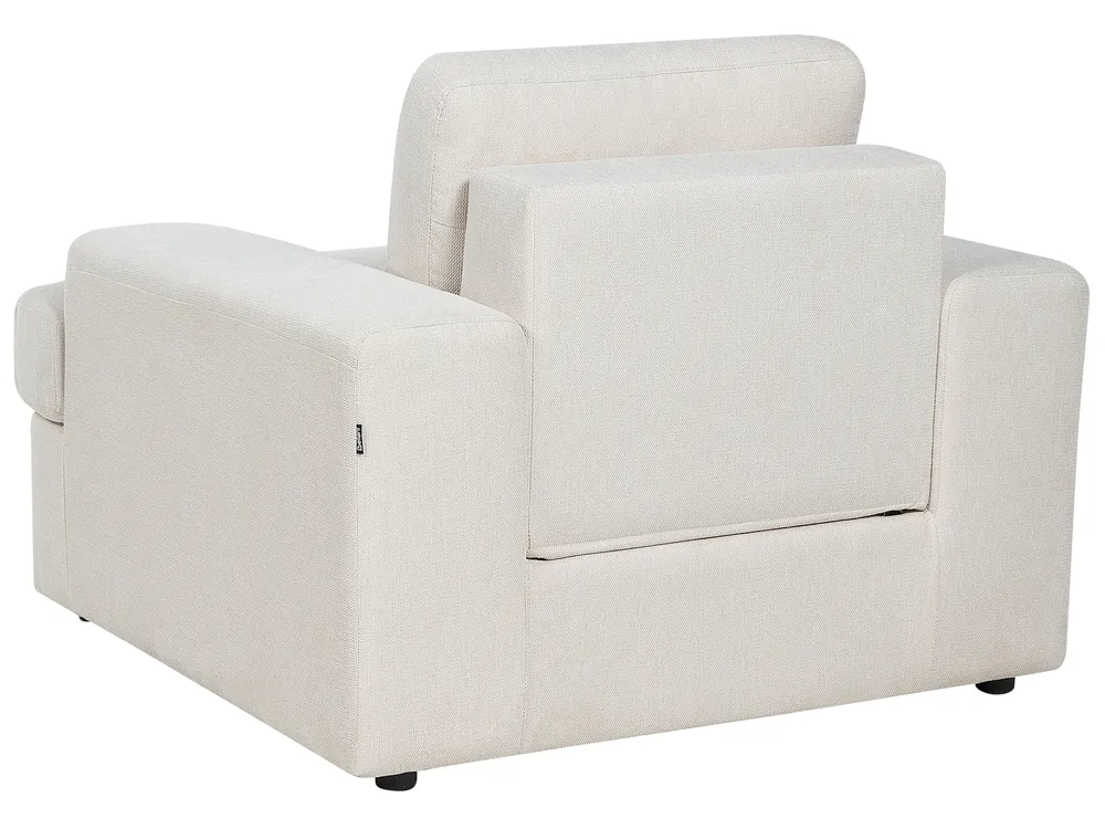 Living Room Set 4 Seater ALLA Fabric Light Beige_893957