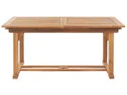 Extending Garden Dining Table JAVA 160/220 cm 90 cm Acacia Wood Light Brown_767693