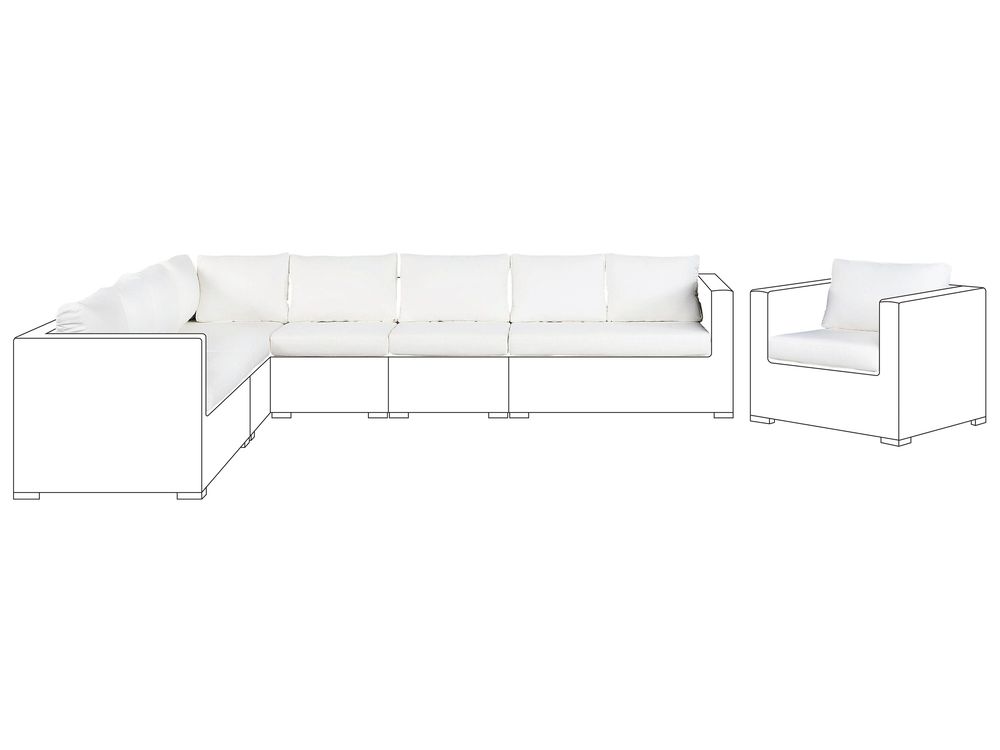 Sett med utendørs putetrekk XXL Off white