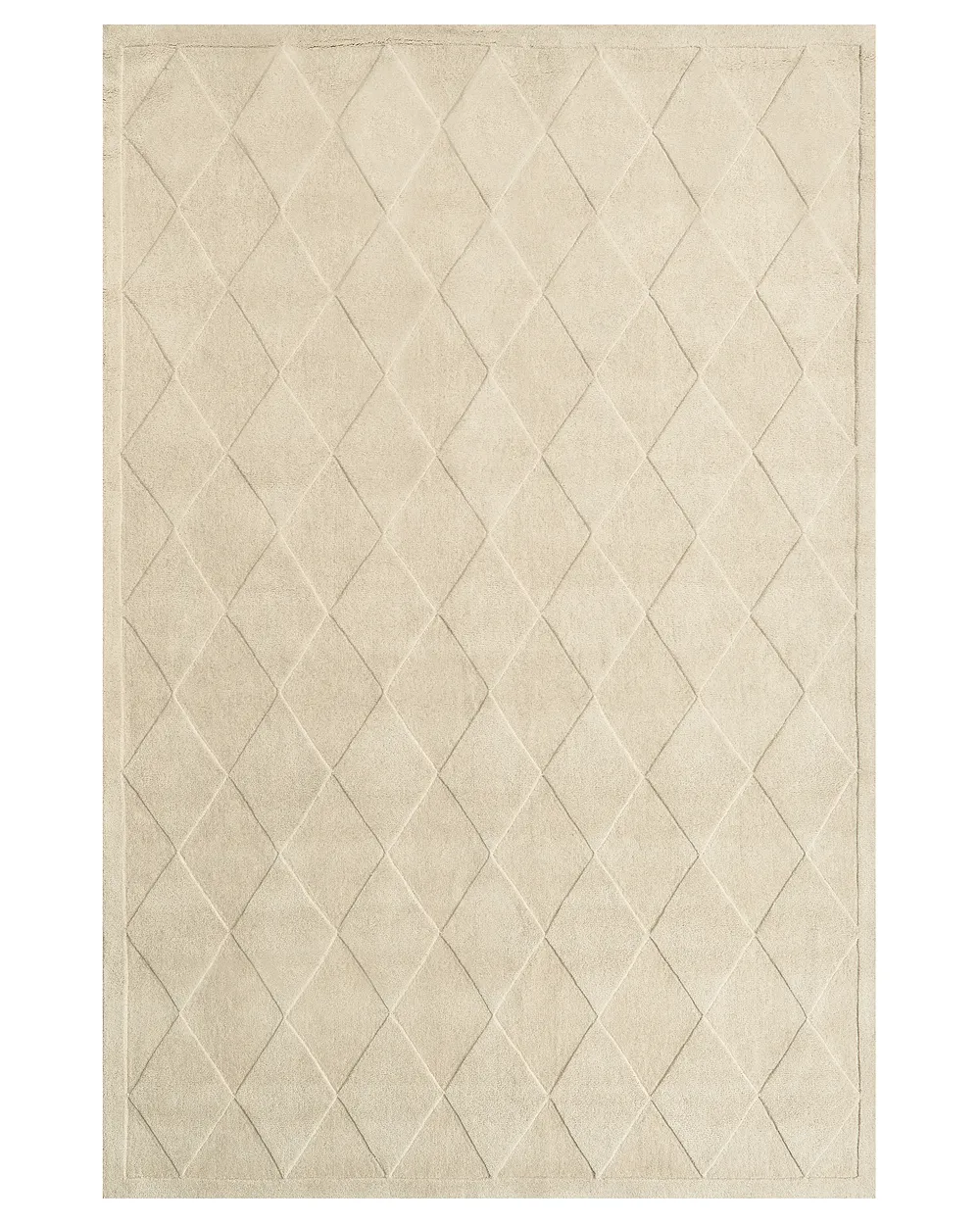 Rug LUNARA Light Beige 200 x 300 cm Wool