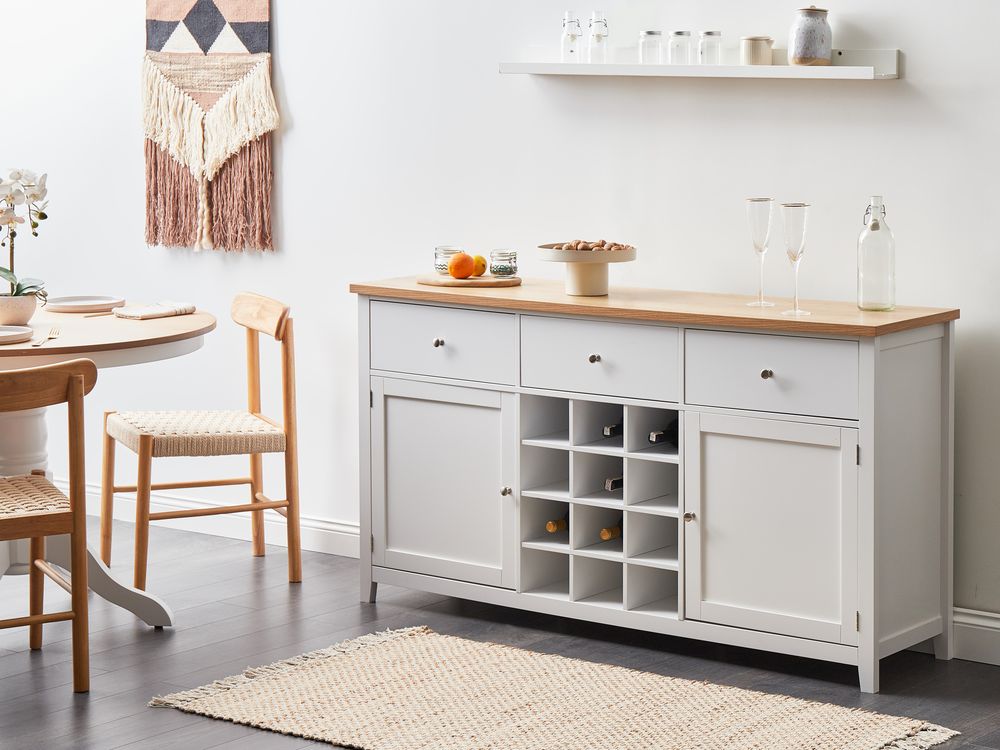 Wine Cabinet LUCASTON White