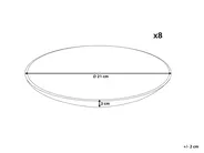 Set of 8 Side Plates JUNIPER Stoneware Light Blue_986526