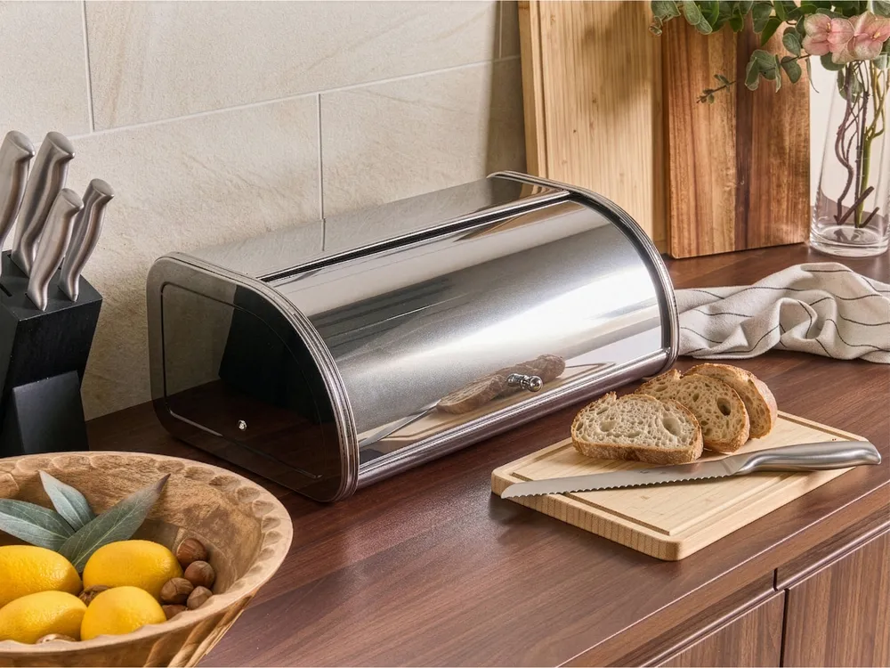 Bread Bin DELECTATION Stainless Steel Silver