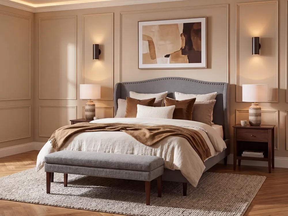 Bed Fabric COLMAR 160 x 200 cm (EU King Size) Grey_1145831