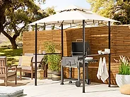 Paviljong NARO 240 cm x 148 cm Metall Beige_1182413