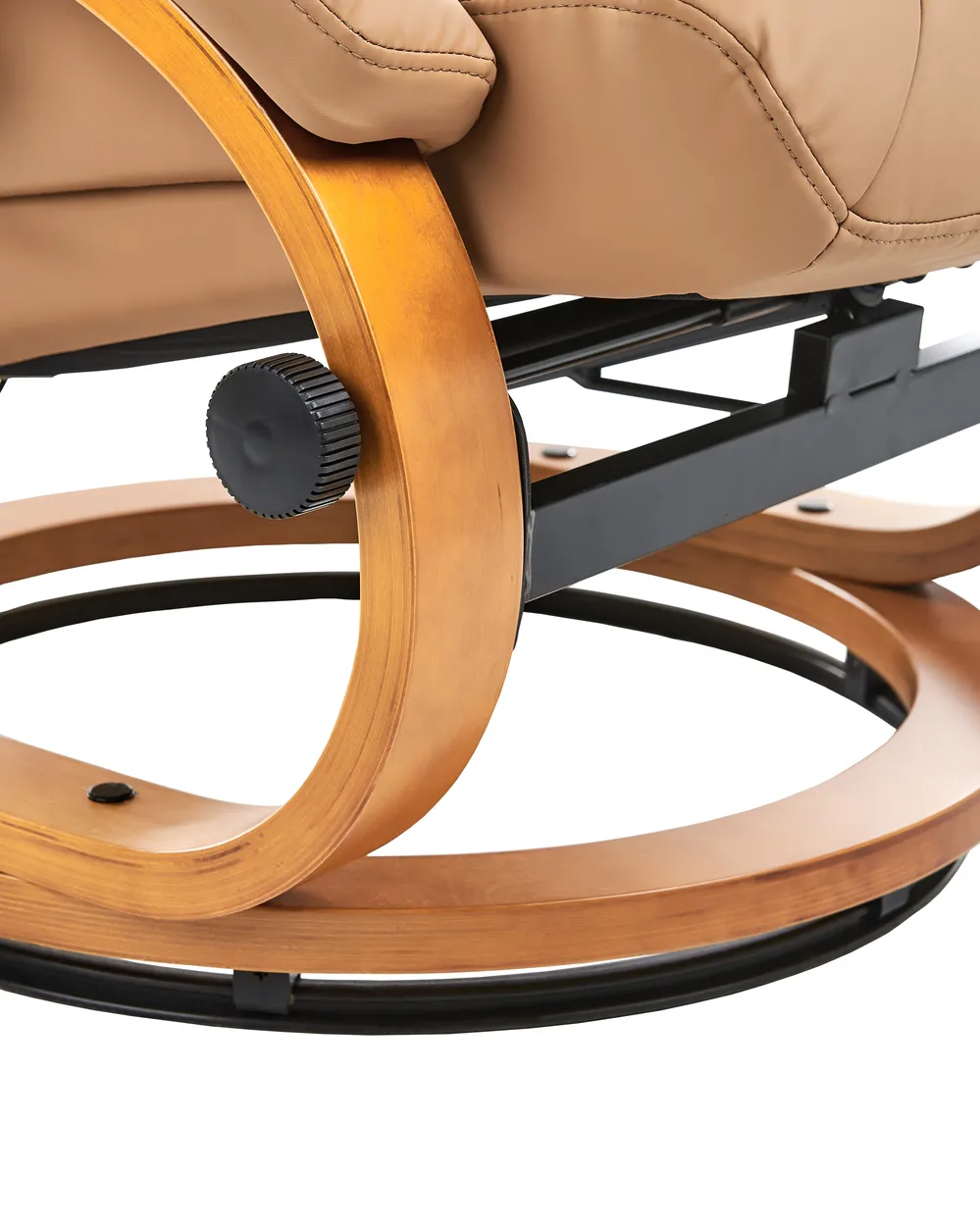 Massagestol FORCE med fotpall Konstläder Sandbeige_697901