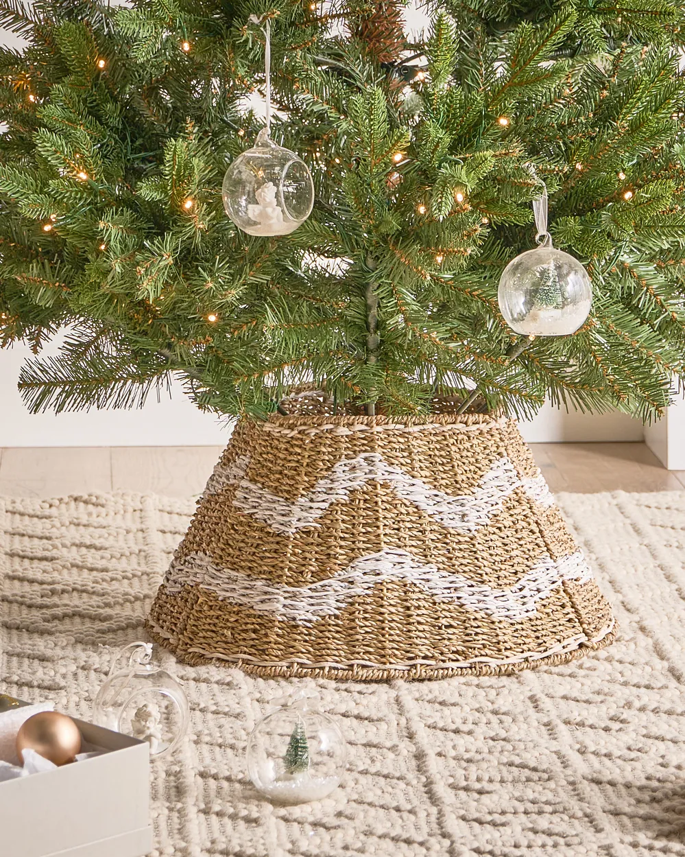 Christmas Tree Collar HIVER 43 cm Seagrass White