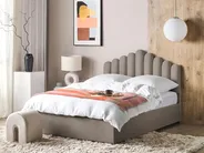 Säng med förvaring VINCENNES Sammet Taupe 160 x 200 cm_837310