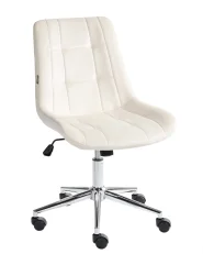 Kontorsstol MELROSE Sammet Off-White_1042947
