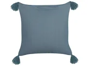 Throw Cushion RIBES 45 x 45 cm Velvet Dark Blue Floral Pattern_838248