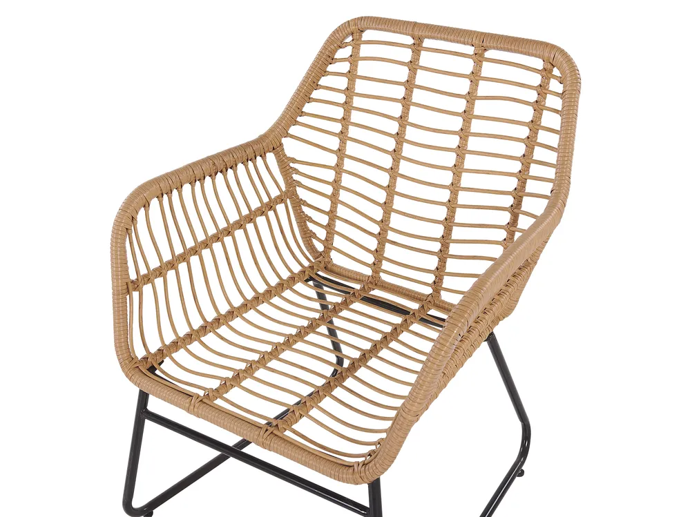 Garden Lounge Set with Table 4 Seater MINORI PE Rattan Beige_775682
