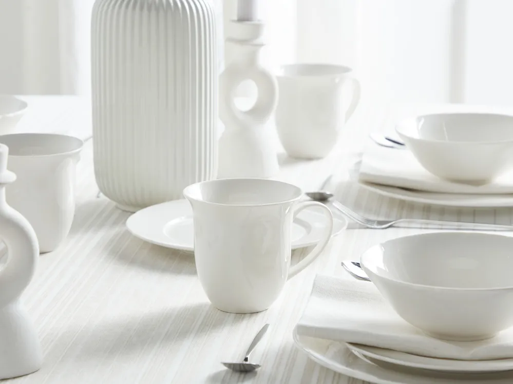 Set med 16 matserviser ELDERBERRY Porslin Vit_957214