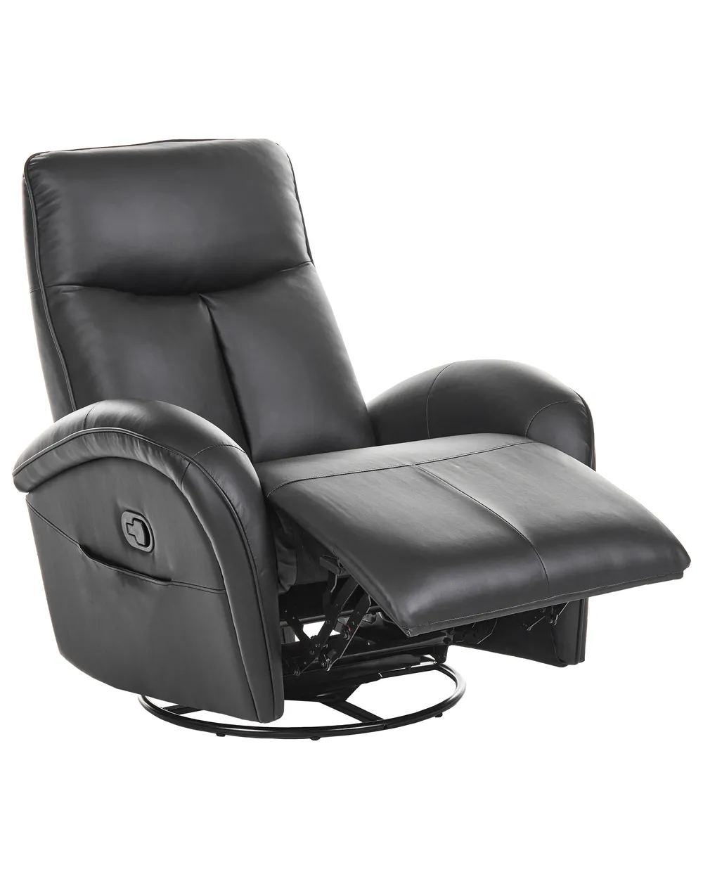 Rocking Recliner Chair DANAE Swivel Faux Leather Black