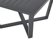 Garden Corner Sofa with Table 5 Seater VIZZINI Metal Grey_798492