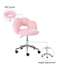 Desk Chair WHIZZY Boucle Pink_1065427