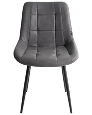 Set med 2 matstolar MELROSE Konstläder Grå_967195