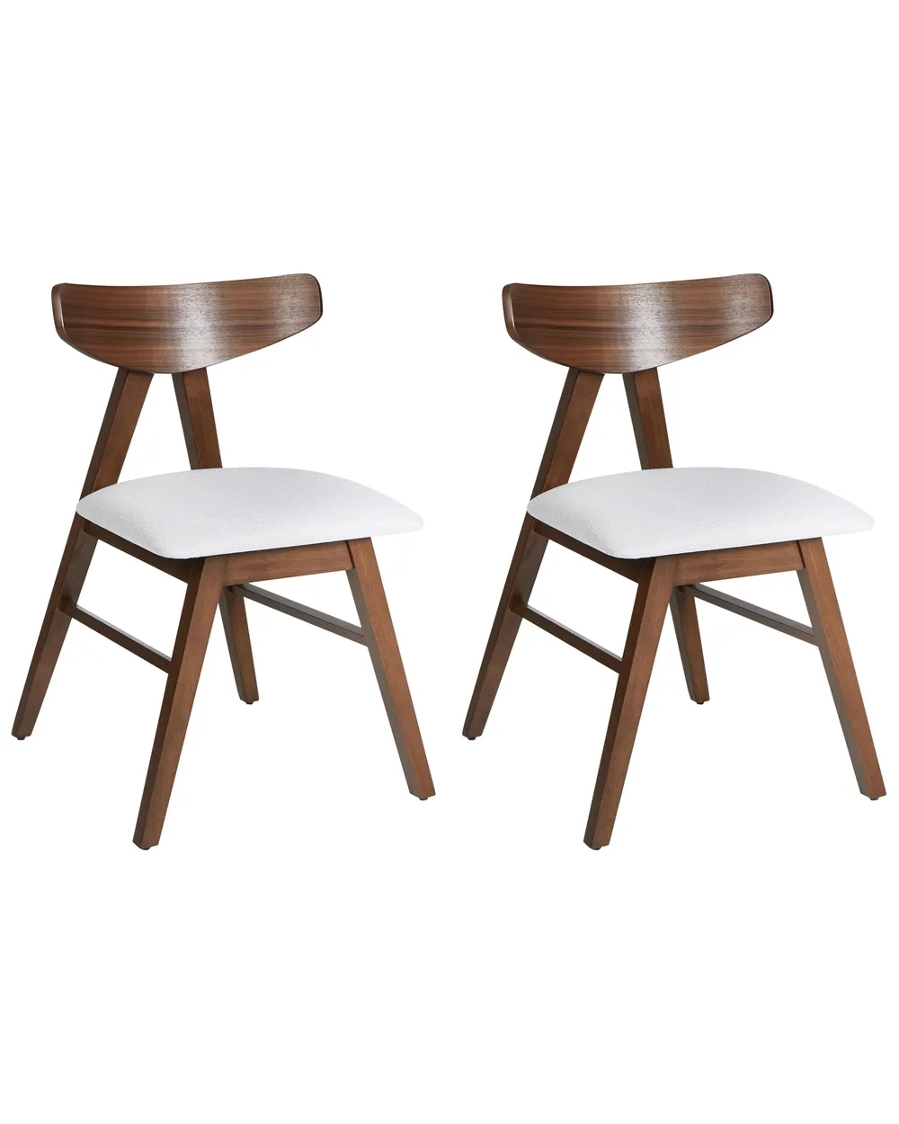 Set of 2 Dining Chairs LACOTA Wood Dark Brown/ Grey