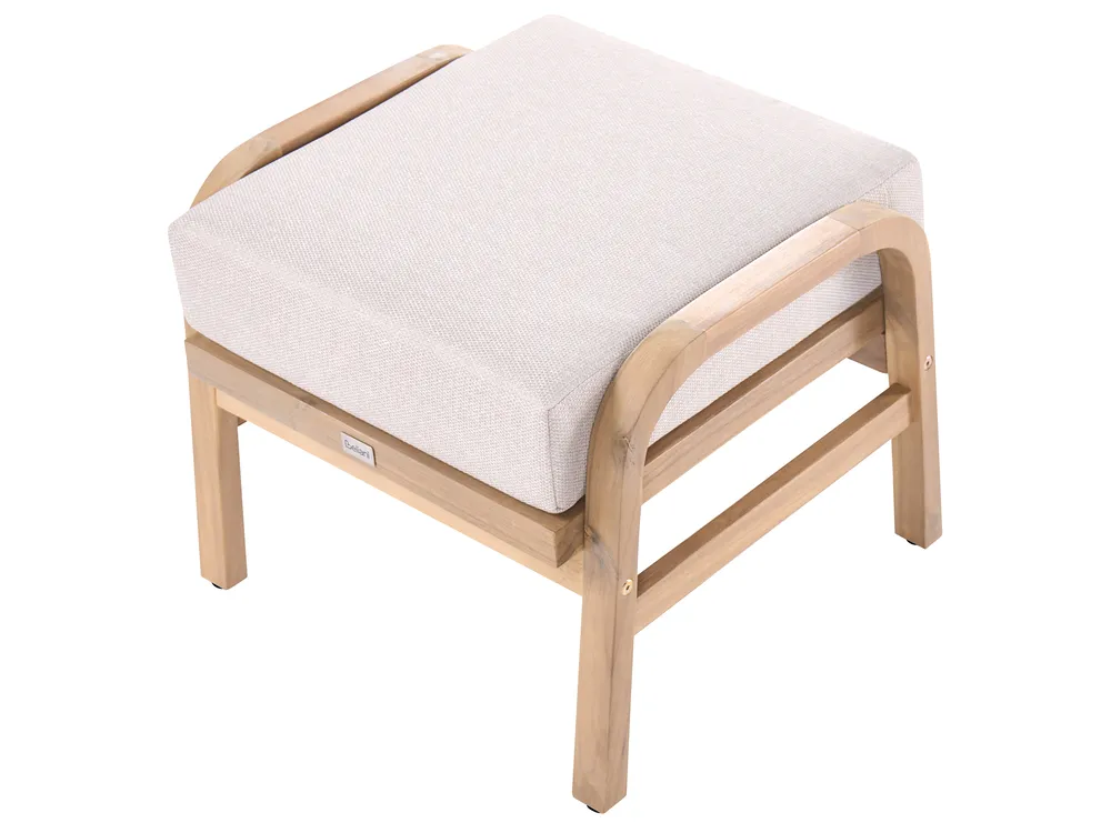 Garden Armchair with Ottoman SUMBA Acacia Wood Light Brown_1086838