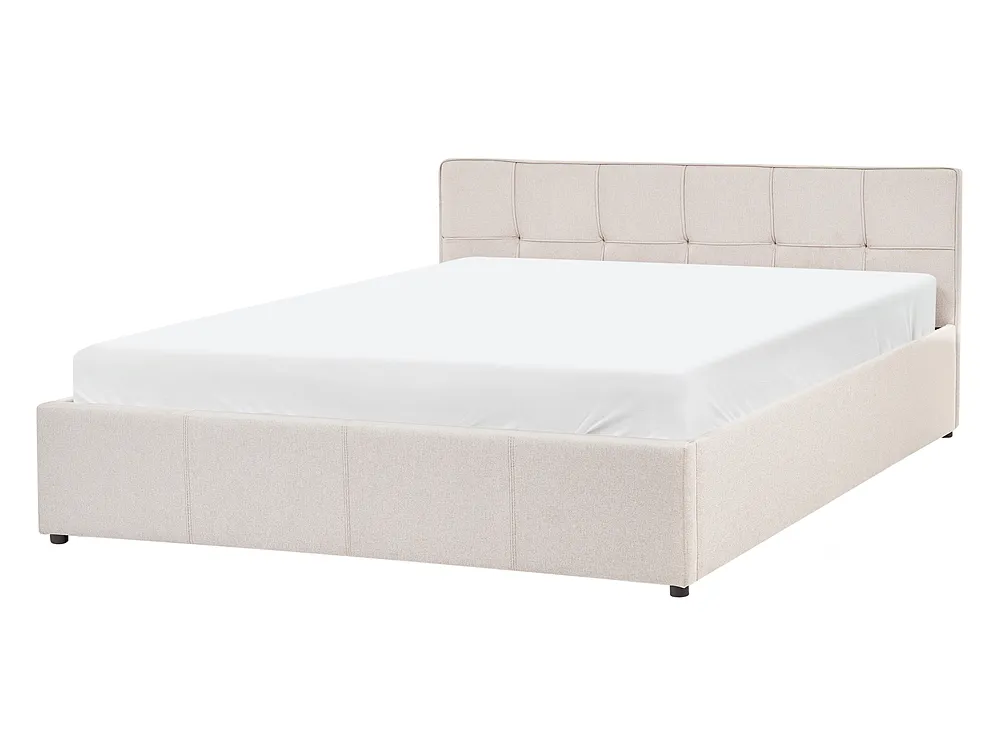 Seng med oppbevaring LAURESSES Lys beige 140 x 200 cm_1153486