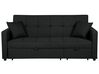 Sofa Bed 3 Seater GLOMMA Fabric Black
