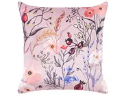 Set of 2 Decorative Cushions ANEMONES 45 x 45 cm Velvet Pastel Pink Floral Pattern_854585