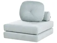 Single Sofa Bed OLDEN Chenille Light Blue_980877