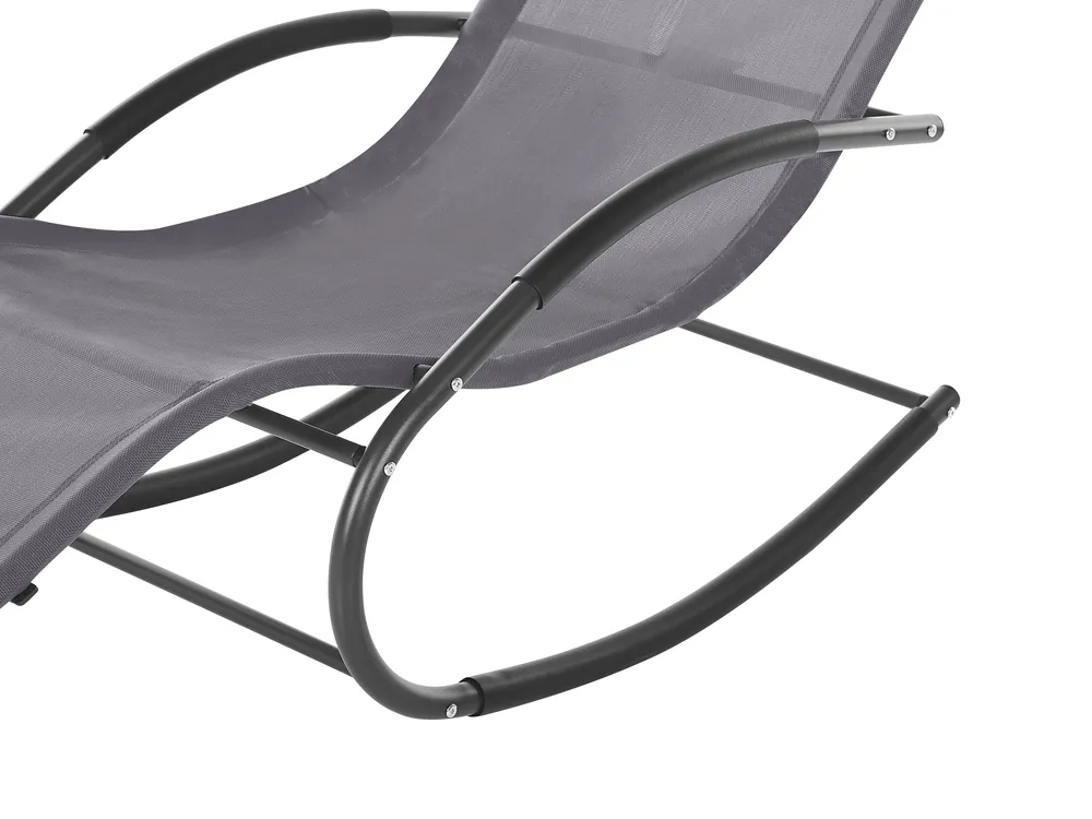 Rocking Sun Lounger CARANO II Metal Grey_812657