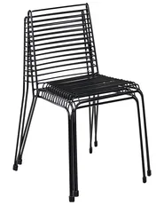 Set of 2 Garden Chairs CHIEVE Metal Black_1049228