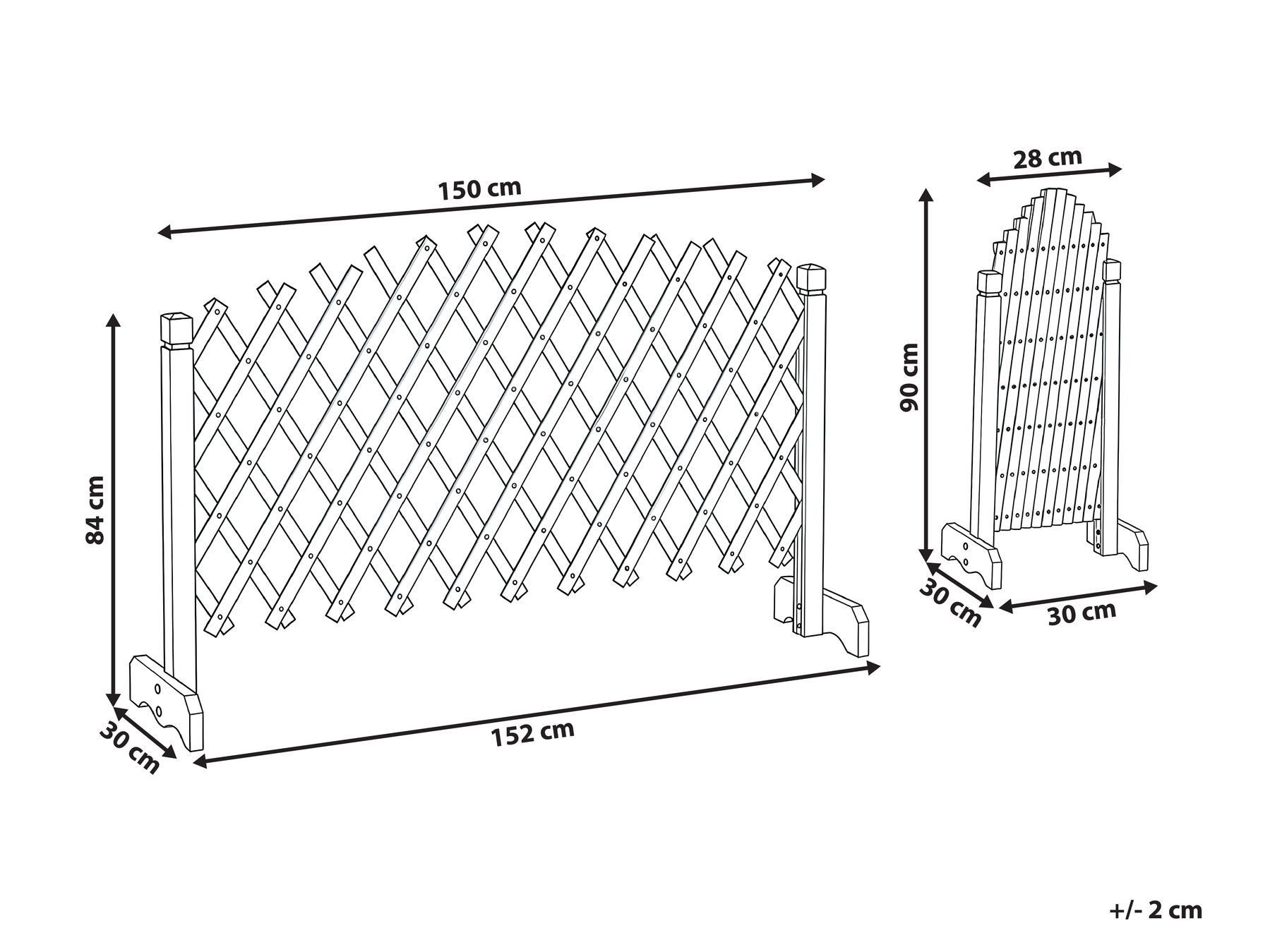 Garden Trellis PAVAROLO Extendable Dark Brown_1041537