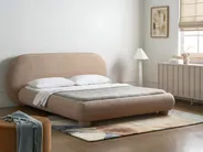 Bed Boucle BAYEL 160 x 200 cm (EU King Size) Taupe_1056371