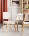 Set med 2 matstolar MERRILL Trä Ljusbeige