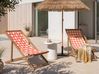 Set of 2 Sun Lounger Replacement Fabrics ANZIO/AVELLINO 113 x 44 cm Red