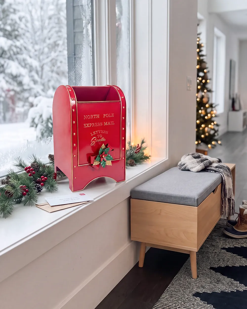 Santa Post Box MUHOS 40 cm Red