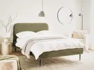 Bed Corduroy FLAYAT 140 x 200 cm (EU Double) Green_967908
