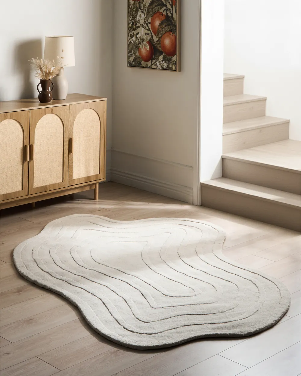 Rug SATNA Beige 160 x 230 cm Wool